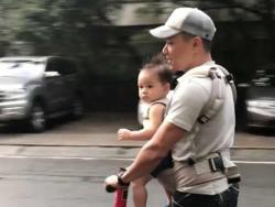 WATCH: Baby Primo rides a scooter with Iya Villania and Drew Arellano